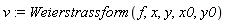 v := Weierstrassform(f, x, y, x0, y0)