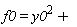 f0=(y0)^(2)+