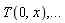 T(0, x), () .. ()
