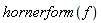 hornerform(f)