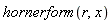 hornerform(r, x)