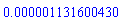 0.1131600430e-5