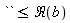 `` <= Re(b)