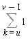 Sum(1, k = u .. v-1)