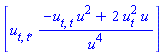 [u[t, t], (-u[t, t]*u^2+2*u[t]^2*u)/u^4]