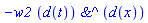 -w2*`&^`(d(t), d(x))
