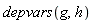 depvars(g, h)