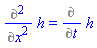 Diff(h, `$`(x, 2)) = Diff(h, t)