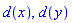 d(x), d(y)