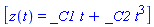 [z(t) = _C1*t+_C2*t^3]