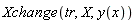 Xchange(tr, X, y(x))