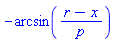 -arcsin((r-x)/p)