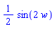 (1/2)*sin(2*w)