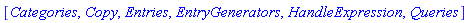 [Categories, Copy, Entries, EntryGenerators, HandleExpression, Queries]