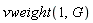 vweight(1, G)