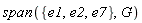 span({e1, e2, e7}, G)