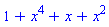 1+x^4+x+x^2