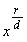 x^(r/d)