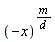 (-x)^(m/d)