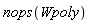 nops(Wpoly)