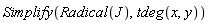 Simplify(Radical(J), tdeg(x, y))