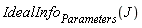 IdealInfo[Parameters](J)