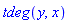 tdeg(y, x)