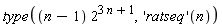 type((n-1)*2^(3*n+1), ('ratseq')(n))
