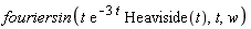 fouriersin(t*exp(-3*t)*Heaviside(t), t, w)