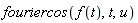 fouriercos(f(t), t, u)