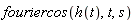 fouriercos(h(t), t, s)