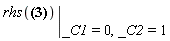 eval(rhs(y(x) = ((Int(exp(-exp(x))/ln(x)^2, x))*_C1+_C2)*ln(x)), [_C1 = 0, _C2 = 1])