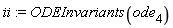 ii := ODEInvariants(ode[4])
