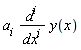 a[i]*d^i*y(x)/dx^i