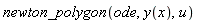 newton_polygon(ode, y(x), u)