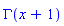 GAMMA(x+1)
