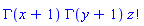 GAMMA(x+1)*GAMMA(y+1)*factorial(z)