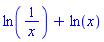 ln(1/x)+ln(x)