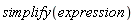 simplify(expression)