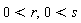 0 < r, 0 < s
