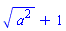 (a^2)^(1/2)+1