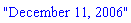 "December 11, 2006"