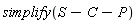 simplify(S-C-P)