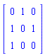 Matrix([[0, 1, 0], [1, 0, 1], [1, 0, 0]])