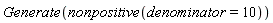Generate(nonpositive(denominator = 10))