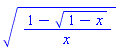 ((1-(1-x)^(1/2))/x)^(1/2)