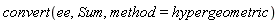 convert(ee, Sum, method = hypergeometric)