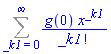 Sum(g(0)*x^_k1/factorial(_k1), _k1 = 0 .. infinity)