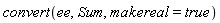 convert(ee, Sum, makereal = true)