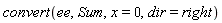 convert(ee, Sum, x = 0, dir = right)